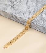 Men gold plated link bracelet