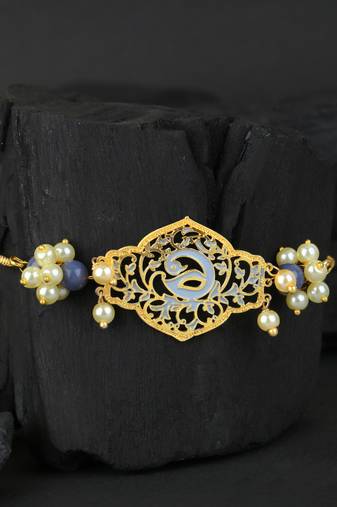 Women gold-plated handcrafted link bracelet