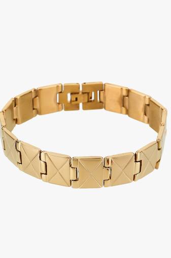 Men gold plated link bracelet