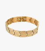 Men gold plated link bracelet