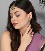 Gold-plated pearl jewellery set