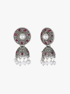 Oxidised pearl jewellery set 4