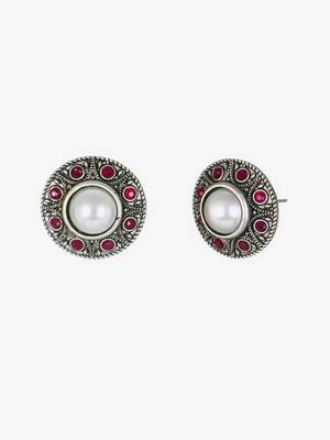 Oxidised pearl jewellery set 5