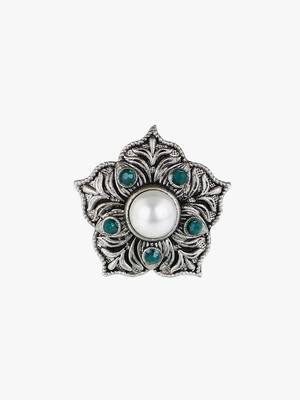 Oxidised pearl jewellery set 4