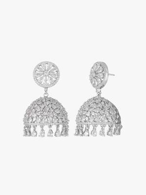 Silver-plated handcrafted maang tikka with earrings 5