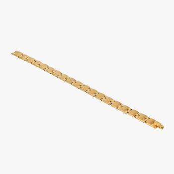 Men gold plated link bracelet 5