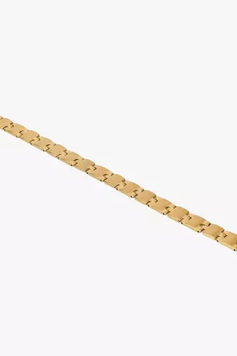 Men gold plated link bracelet