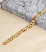 Men gold plated link bracelet