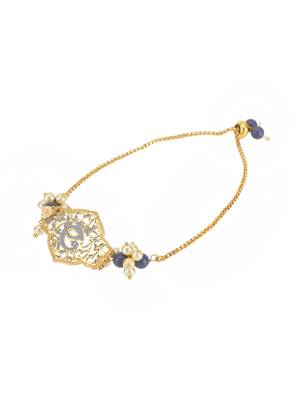 Women gold-plated handcrafted link bracelet 5