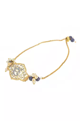 Women gold-plated handcrafted link bracelet
