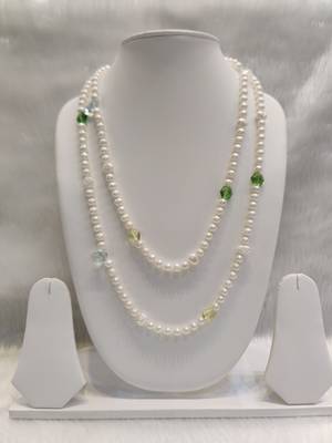 Mannat raj pearls and jewellers natural fresh water hyderabadi pearls designer necklace set 2