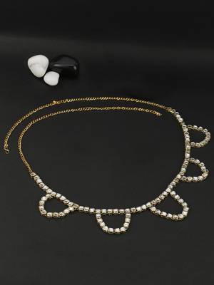 Gold-plated stone-studded handcrafted kamarbandh 1