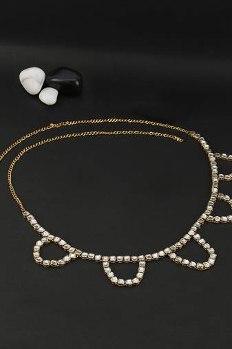 Gold-plated stone-studded handcrafted kamarbandh