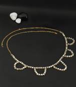 Gold-plated stone-studded handcrafted kamarbandh