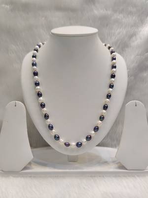 Mannat raj pearls and jewellers natural fresh water hyderabadi pearls daily wear designer necklace set 2