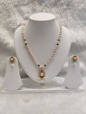 Mannat raj pearls and jewellers natural fresh water hyderabadi pearls charming and designer necklace set 2