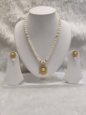 Mannat raj pearls and jewellers natural fresh water hyderabadi pearls unique designer necklace set 2