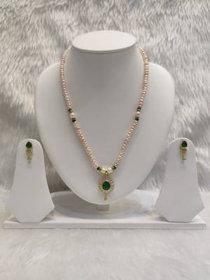 Mannat raj pearls and jewellers natural fresh water hyderabadi pearls charming and designer necklace set 2