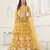 MUSTARD YELLOW NET WITH SEQUINS AND THREAD EMBROIDERY WORK SEMI-STITCHED LEHENGA & UNSTITCHED BLOUSE WITH DUPATTA