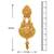 Traditional Ethnic Gold Plated Teardrop Dangler Earrings For Women