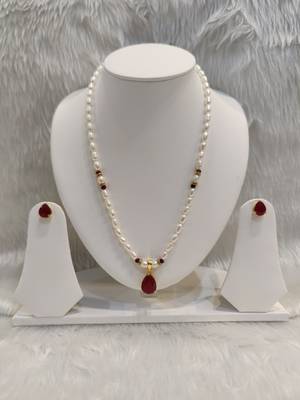 Mannat raj pearls and jewellers mother of pearls charming necklace set 2