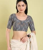 Salwar Studio Geometric Print Cotton Readymade Blouse - Pack of 1 | Women's Fashion