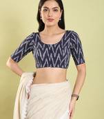 Salwar Studio Geometric Print Cotton Readymade Blouse - Pack of 1 | Women's Fashion