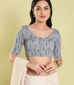 Salwar Studio Geometric Print Cotton Readymade Blouse - Pack of 1 | Women's Fashion