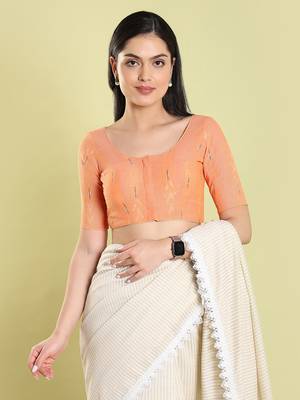 Salwar Studio Geometric Print Cotton Readymade Blouse - Pack of 1 | Women's Fashion 1