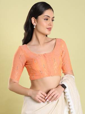 Salwar Studio Geometric Print Cotton Readymade Blouse - Pack of 1 | Women's Fashion 2