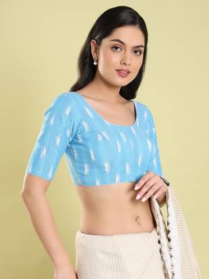 Salwar Studio Geometric Print Cotton Readymade Blouse - Pack of 1 | Women's Fashion 2
