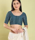 Salwar Studio Geometric Print Cotton Readymade Blouse - Pack of 1 | Women's Fashion