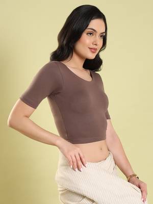 Salwar Studio Solid Cotton Readymade Blouse - Pack of 1 | Women's Fashion 2
