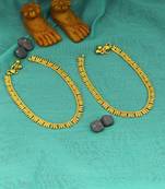 24ct gold-plated copper stylish handcrafted anklets payal for women and girls