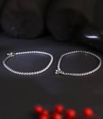 American diamond studded handcrafted anklets payal for women and girls