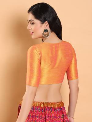 Salwar Studio Solid Raw Silk Readymade Blouse - Pack of 1 | Women's Fashion 4