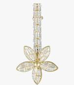 Women gold-plated flower cz embellished bobby pin