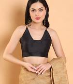 Salwar Studio Solid Mulberry silk Readymade Blouse - Pack of 1 | Women's Fashion