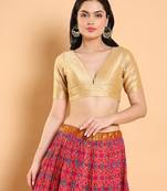 Salwar Studio Solid Mulberry silk Readymade Blouse - Pack of 1 | Women's Fashion