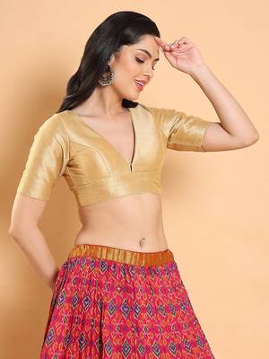 Salwar Studio Solid Mulberry silk Readymade Blouse - Pack of 1 | Women's Fashion 2