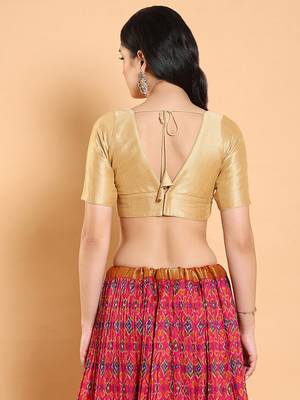 Salwar Studio Solid Mulberry silk Readymade Blouse - Pack of 1 | Women's Fashion 4