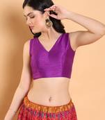 Salwar Studio Solid Dupion Silk Readymade Blouse - Pack of 1 | Women's Fashion