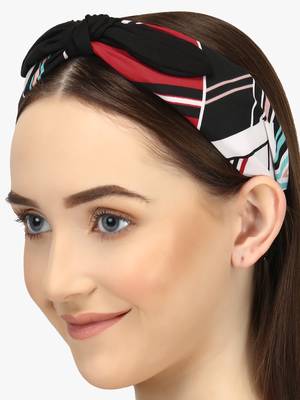 Women multi printed knotted hairband 2