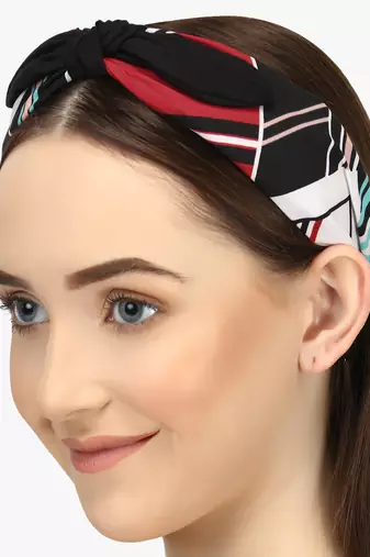 Women multi printed knotted hairband