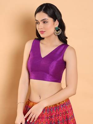 Salwar Studio Solid Dupion Silk Readymade Blouse - Pack of 1 | Women's Fashion 3