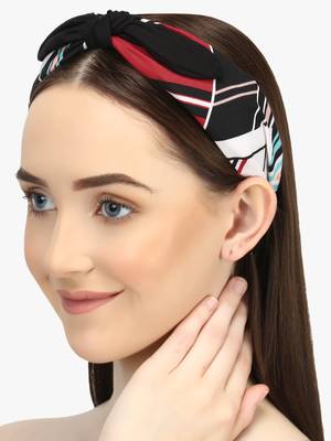 Women multi printed knotted hairband 3