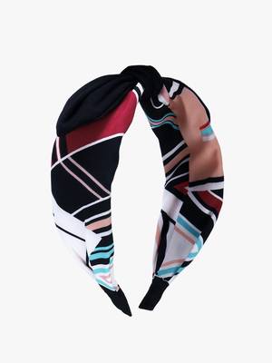 Women multi printed knotted hairband 4