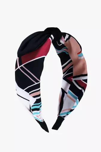 Women multi printed knotted hairband