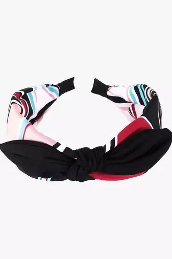 Women multi printed knotted hairband