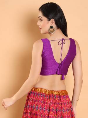 Salwar Studio Solid Dupion Silk Readymade Blouse - Pack of 1 | Women's Fashion 4